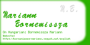 mariann bornemissza business card